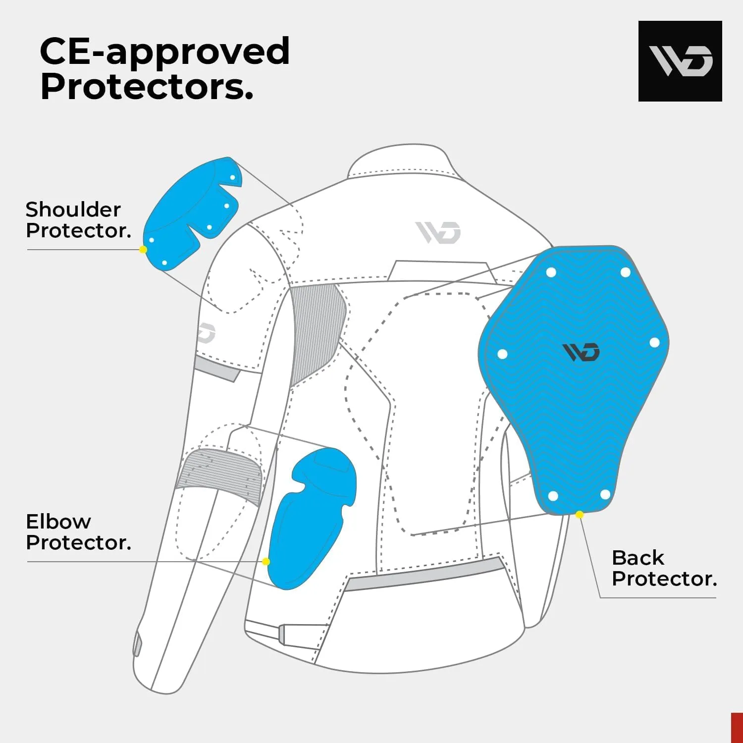 WD Motorcycle Jacket Women - Adjustable Slim Fit Biker Jacket Women Riding Gear with CE Armor - All Season Waterproof Textile Jacket with Thermal Lining & Ventilation (Black, Large)