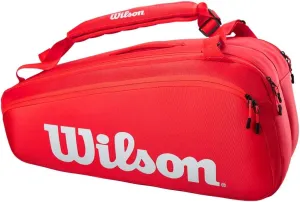 Wilson Super Tour, Red/White, Holds up to 9 Rackets