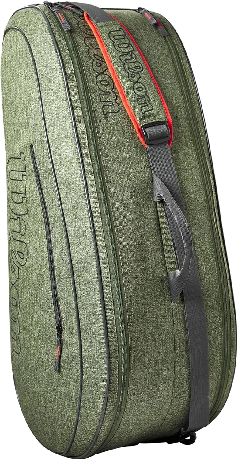 WILSON Team Tennis Racket Bag - Heather Green and Heather Grey