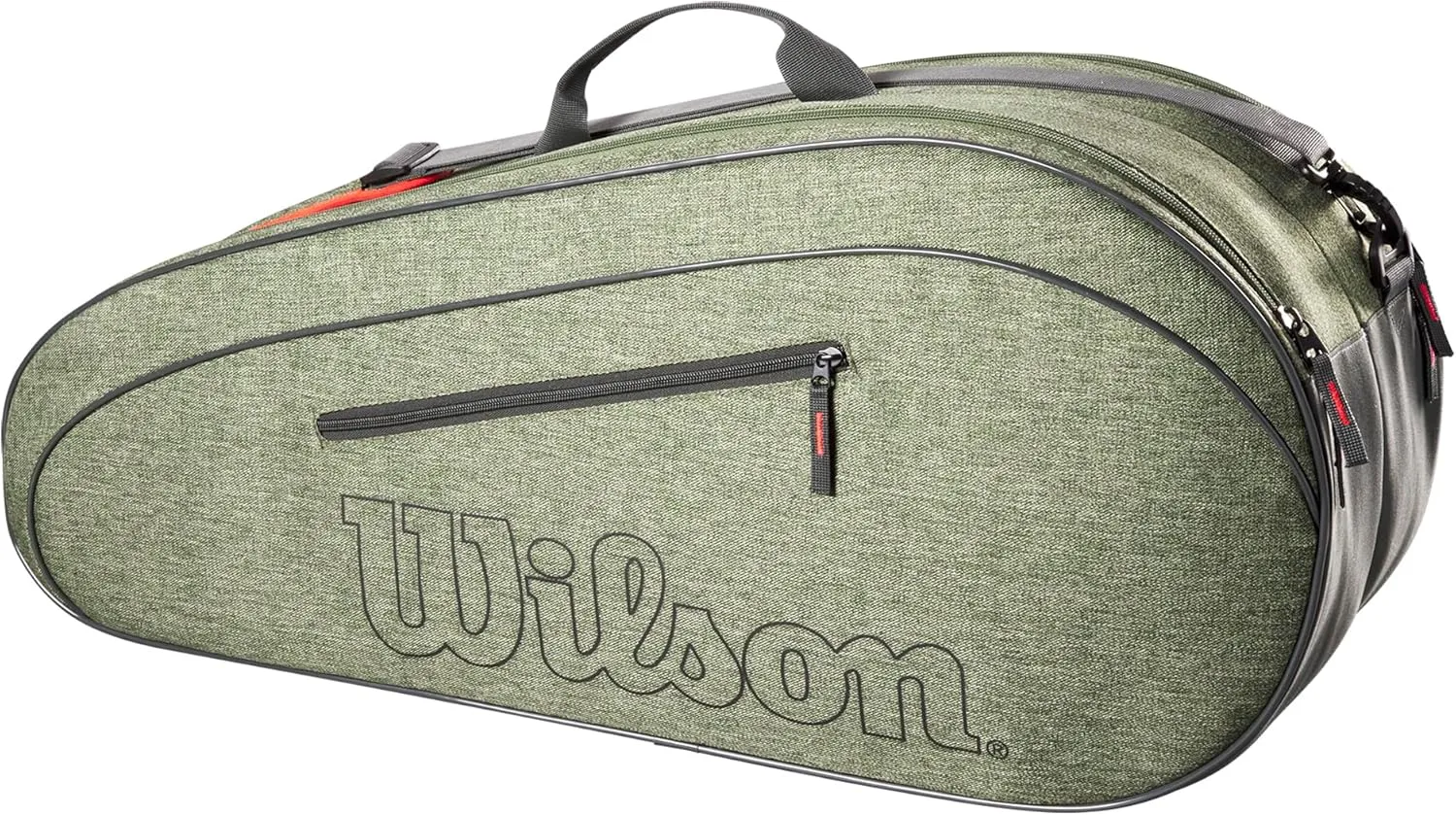 WILSON Team Tennis Racket Bag - Heather Green and Heather Grey