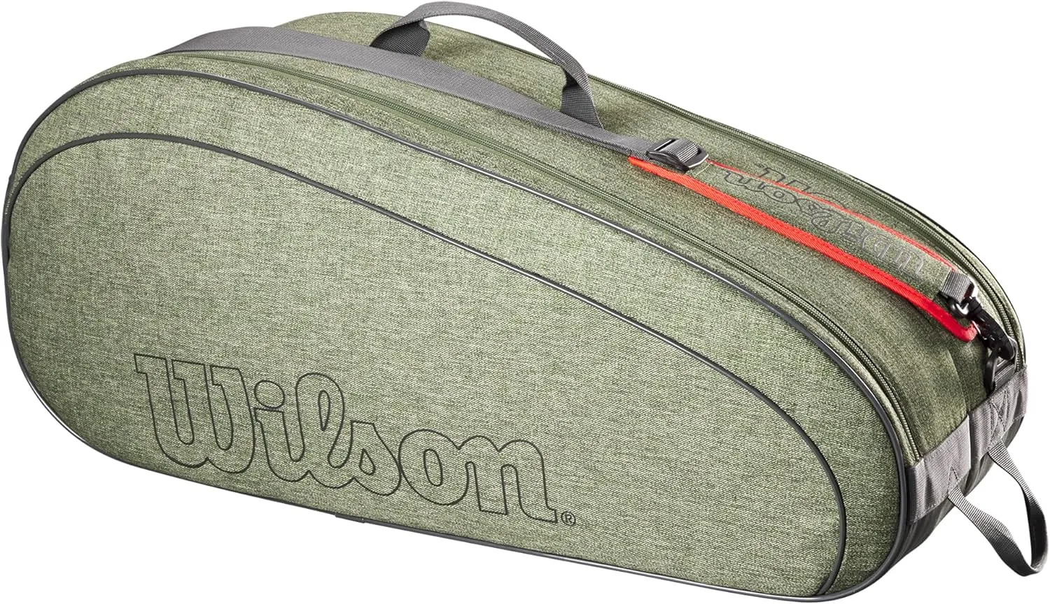 WILSON Team Tennis Racket Bag - Heather Green and Heather Grey
