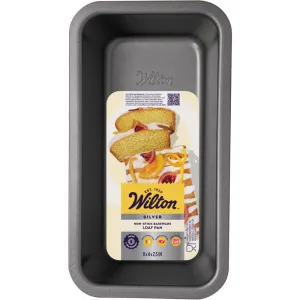 Wilton Silver 4 in. W X 8 in. L Loaf Pan Black 1 pc