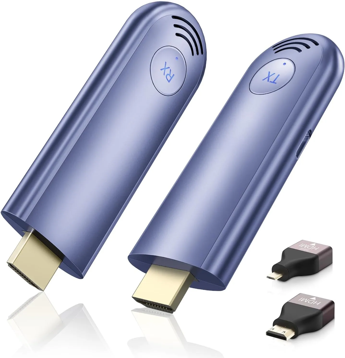 Wireless HDMI Transmitter and Receiver, Plug & Play Portable 2.4G/5G Wireless HDMI Extender Kit for Streaming Video and Audio to Monitor from Laptop/PC/TV Box/Projector