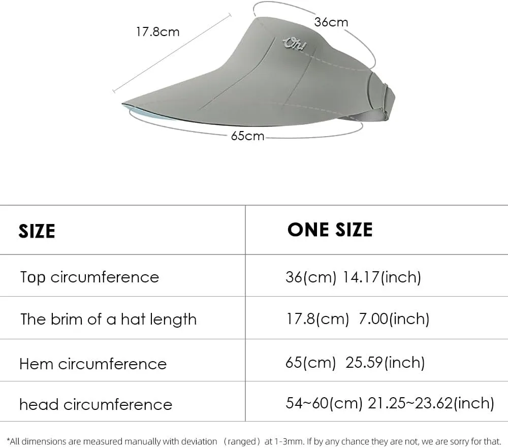 Women Wide Brim Sun Visor Hat Foldable UPF 50  Roll Up Packable Beach Cap Double Sided Wear UPF50 