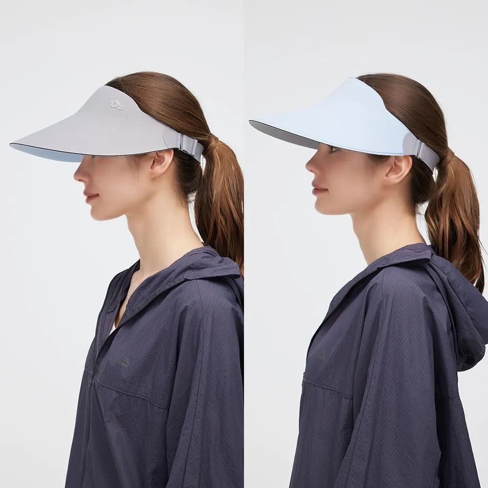 Women Wide Brim Sun Visor Hat Foldable UPF 50  Roll Up Packable Beach Cap Double Sided Wear UPF50 