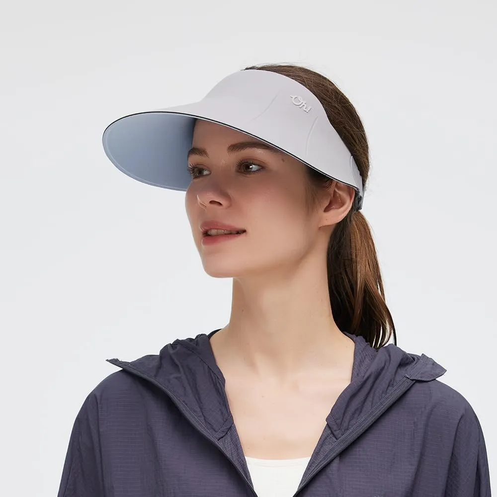 Women Wide Brim Sun Visor Hat Foldable UPF 50  Roll Up Packable Beach Cap Double Sided Wear UPF50 