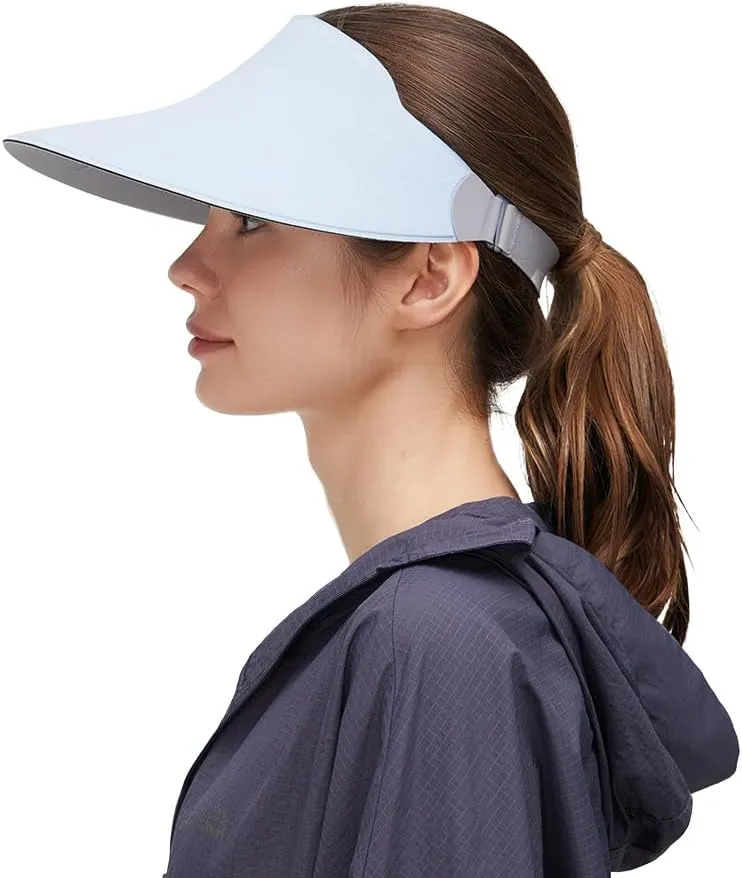 Women Wide Brim Sun Visor Hat Foldable UPF 50  Roll Up Packable Beach Cap Double Sided Wear UPF50 