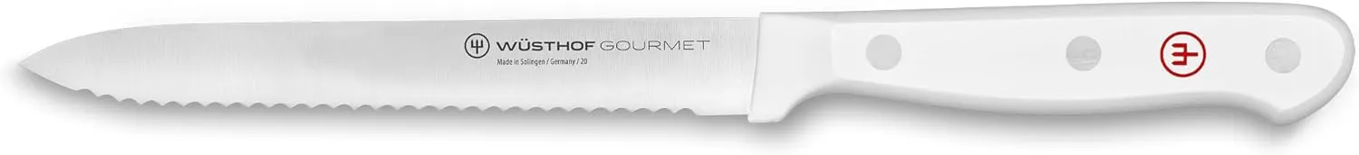 WÜSTHOF Gourmet White 5" Serrated Utility Knife