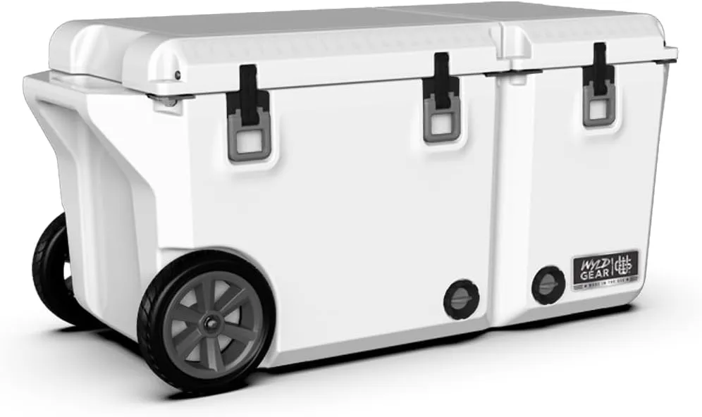 Wyld Gear 90qt Freedom Series Roto-Molded Cooler - Heavy-Duty Ice Chest,High-Performance Ice Retention, and Wheels. Perfect for Outdoor Adventures, Tailgating, Camping