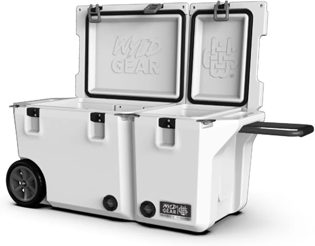 Wyld Gear 90qt Freedom Series Roto-Molded Cooler - Heavy-Duty Ice Chest,High-Performance Ice Retention, and Wheels. Perfect for Outdoor Adventures, Tailgating, Camping