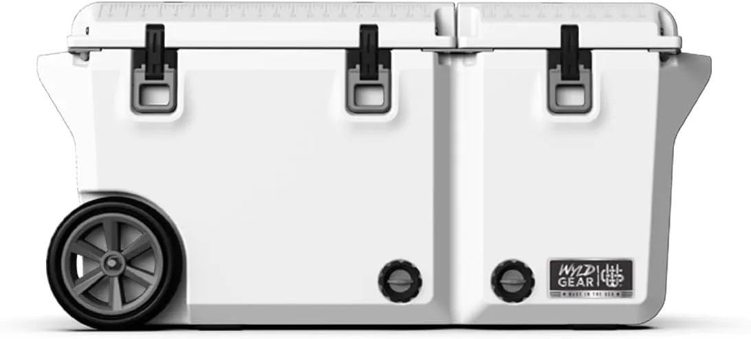 Wyld Gear 90qt Freedom Series Roto-Molded Cooler - Heavy-Duty Ice Chest,High-Performance Ice Retention, and Wheels. Perfect for Outdoor Adventures, Tailgating, Camping