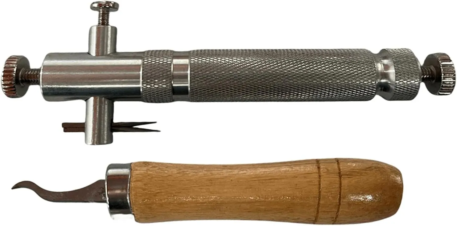 YIJU 2x Purfling Tools Inlay Inlaid Groove Carver Knife Luthier Tools for Making Violin Viola, Silver