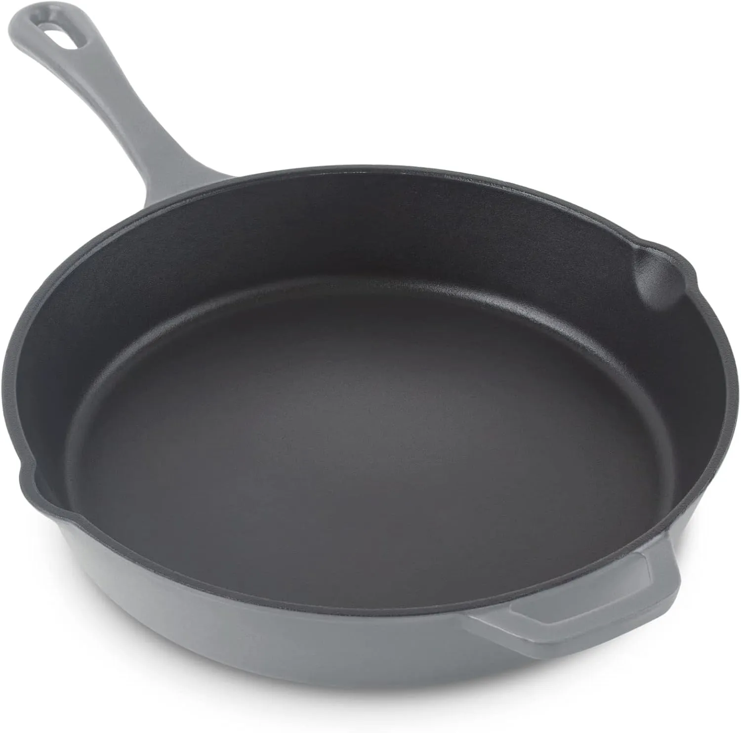 Zakarian by Dash 11 Inch Nonstick Cast Iron Skillet, Titanium Ceramic Coated Frying Pan, Grey