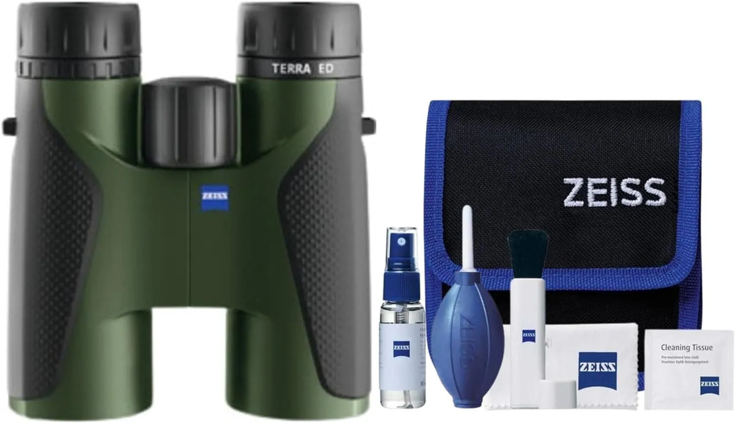 Zeiss 8x42 Terra ED Binoculars & Cleaning Kit Combo (Green)