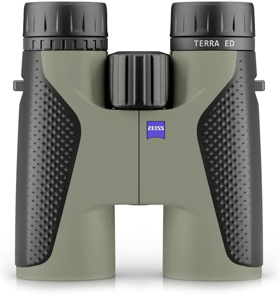 ZEISS Terra ED Binoculars 10x42 Waterproof, and Fast Focusing with Coated Glass for Optimal Clarity in All Weather Conditions for Bird Watching, Hunting, Sightseeing, Black-Green (Black-Green)