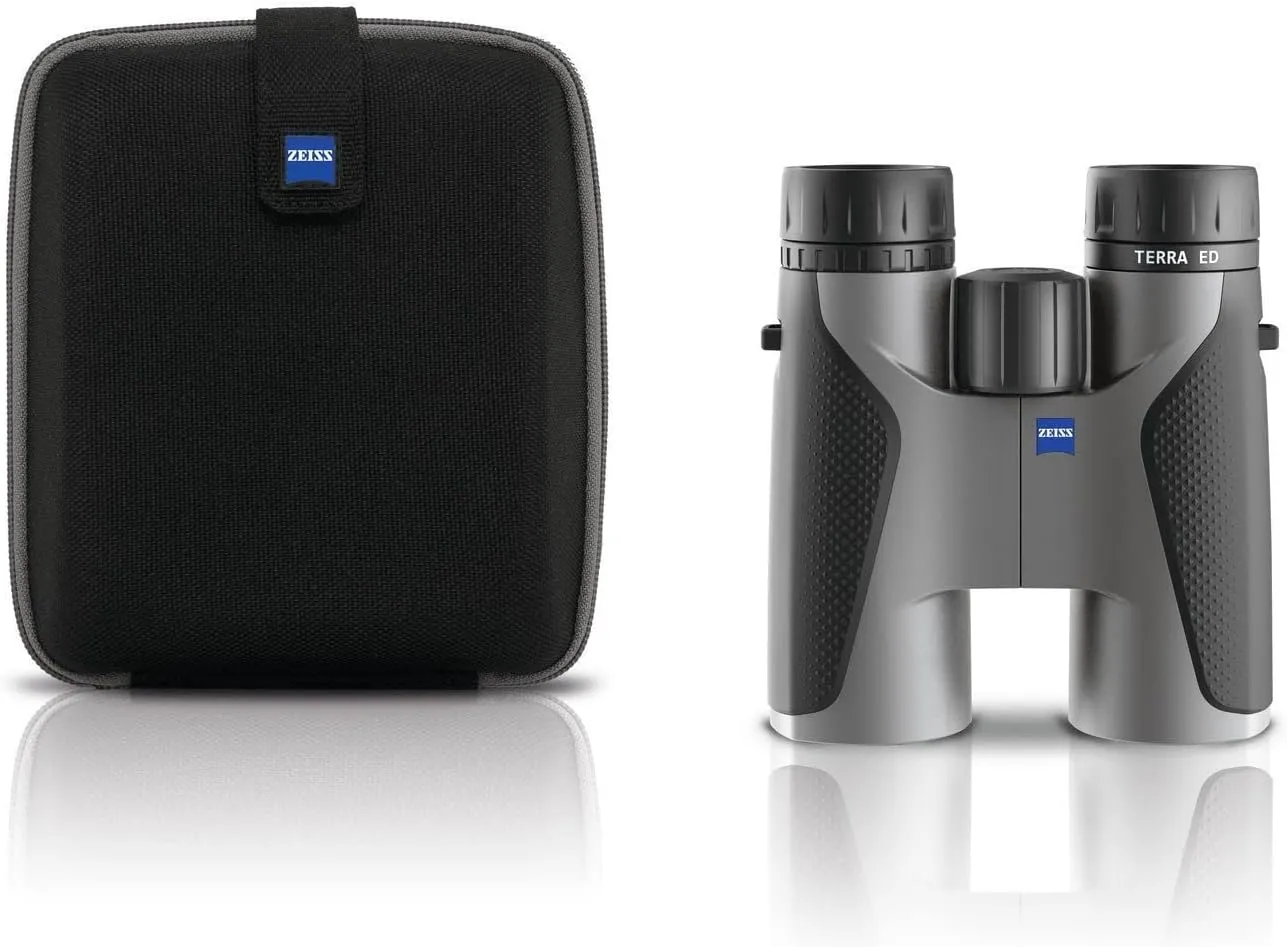 ZEISS Terra ED Binoculars 8x42 Waterproof, and Fast Focusing with Coated Glass for Optimal Clarity in All Weather Conditions for Bird Watching, Hunting, Sightseeing, Grey