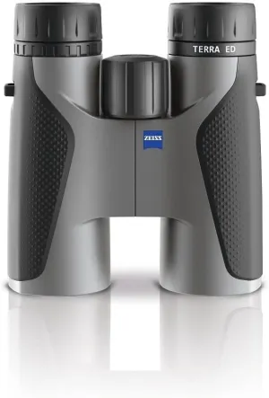 ZEISS Terra ED Binoculars 8x42 Waterproof, and Fast Focusing with Coated Glass for Optimal Clarity in All Weather Conditions for Bird Watching, Hunting, Sightseeing, Grey
