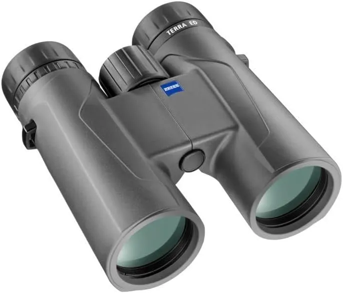 ZEISS Terra ED Binoculars 8x42 Waterproof, and Fast Focusing with Coated Glass for Optimal Clarity in All Weather Conditions for Bird Watching, Hunting, Sightseeing, Grey