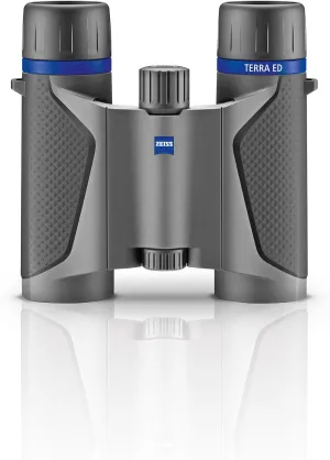 Zeiss Terra ED Pocket Binoculars Compact, Waterproof, and Fast Focusing with Coated Glass for Optimal Clarity in All Weather Conditions for Bird Watching, Hunting, Sightseeing
