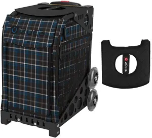 Zuca Sport Bag - Imperial Plaid with Gift Black/Pink Seat Cover (Black Frames)