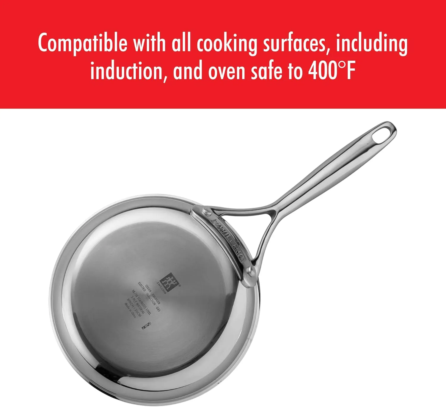 Zwilling Spirit Energy   8-inch Stainless Steel Ceramic Nonstick Fry Pan